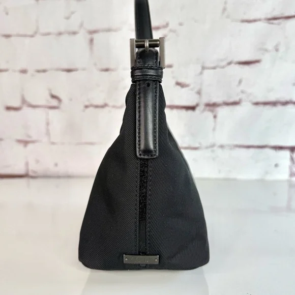 COACH Y2K 6.5”x4” Leather Trim Black Nylon Pewter Hardware Lightweight Mini Bag - Picture 7 of 14